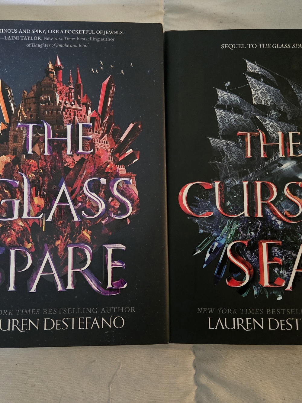 The Glass Spare & The Cursed Sea — Lauren DeStefano (Pair)